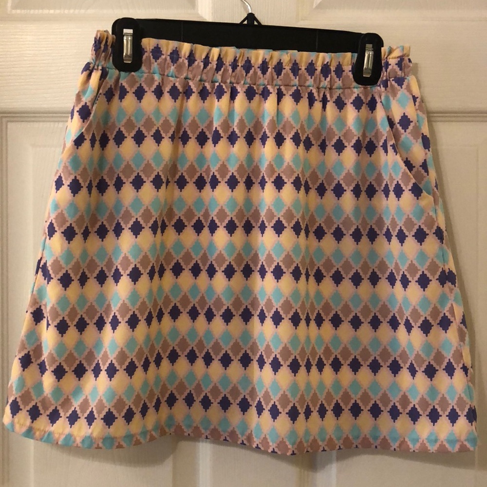 Colorful A-Line Skirt - Sz S